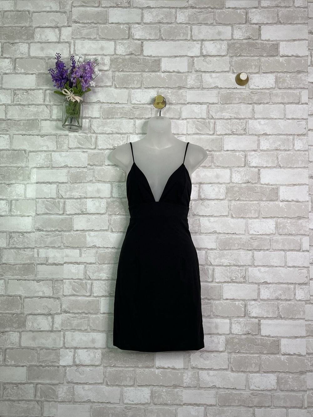 NWT Tiger Mist Embarasses Black Dress V Neck Cami